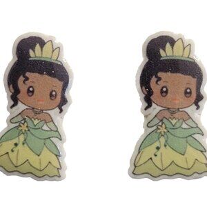Acrylic Princess Post Earrings - New